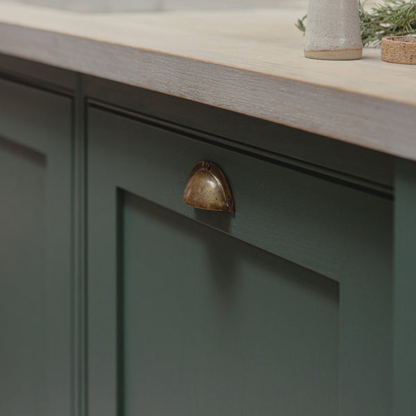 Transform your kitchen cabinets with these stunning brass handles.